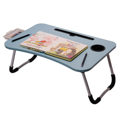 Laptop Bed Desk, Foldable Lap Table with Cup Holder, Tablet Slot, Portable Stand for Working, Writing, Drawing