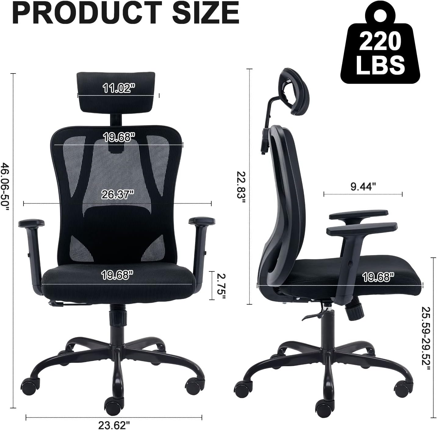 506 Series Ergonomic Office Mesh Desk Chair
